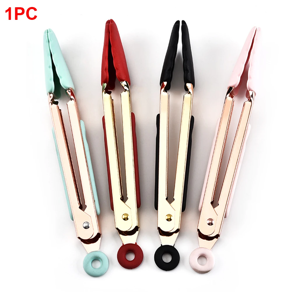 Heat Resistance Salad Pliers Buffet Home BBQ Tongs Easy Clean Bread Clamp Kitchen Tool Silicone Safety Handle Durable Food Clip | Дом и сад