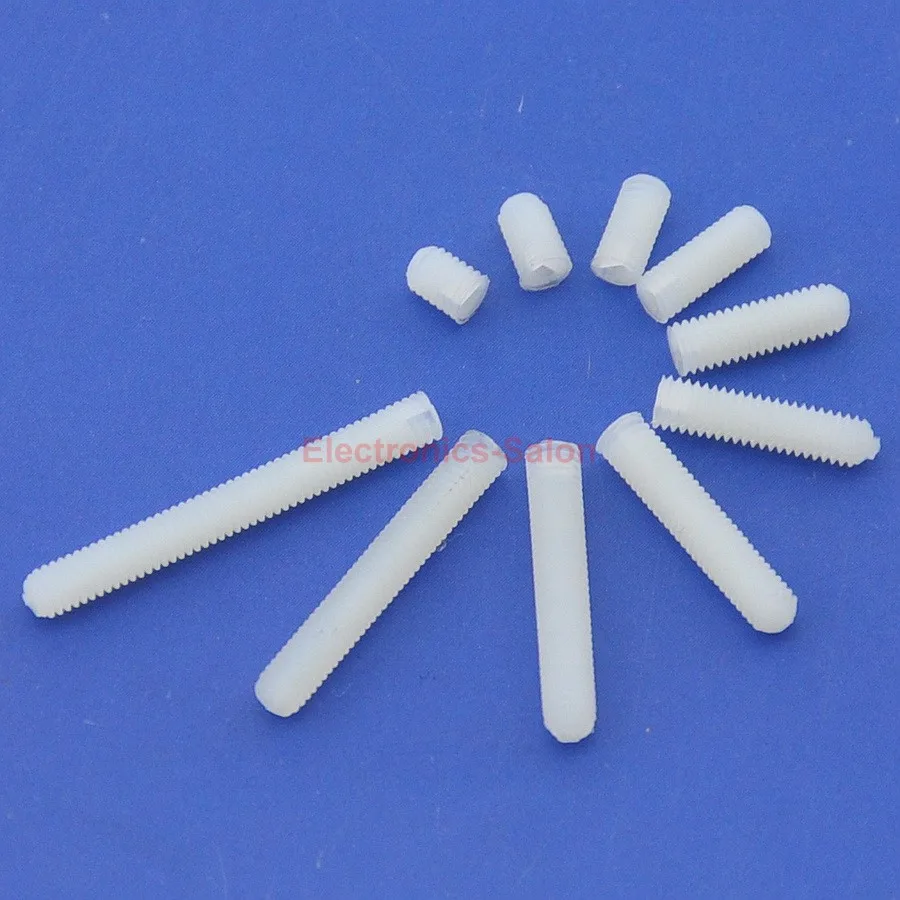 (50 шт./лот) нейлоновый 18 мм М3 винт с шлицевой головкой.|grub screw|screw screwm3 socket screw |