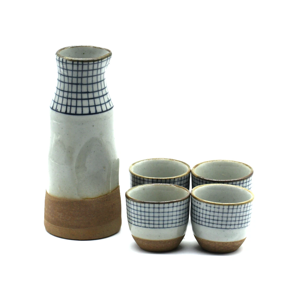 Здоровье Janpanese Sake Cup Set глазурованная наивная керамическая Керамика ручной работы набор для бутылок фарфоровый Sake Pot набор для вина чашка для вина