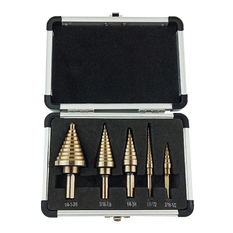 5 шт. ступенчатые сверла высокого качества из быстрорежущей стали набор