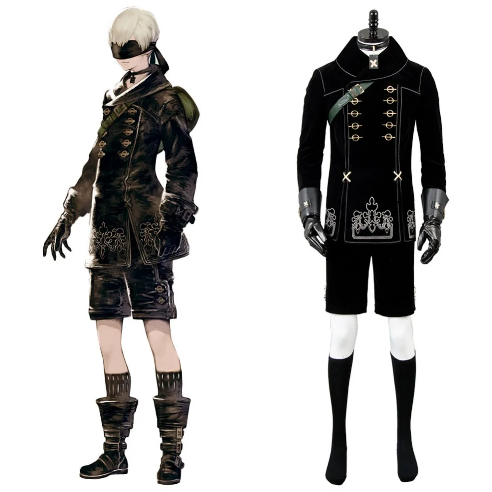 Hot Game NieR: Automata Cosplay Costume YoRHa No.9 Type S Scanner Full Set Fancy Party Uniform Outfits | Тематическая одежда и