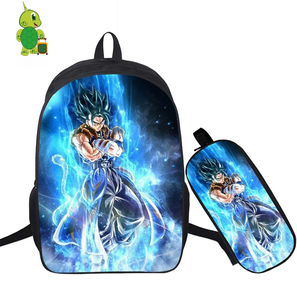 Dragon Ball Супер Broly рюкзак с Гоку 2 шт./компл. школьная сумка для подростков мальчиков и девочек студентов ноутбук рюкзак пенал дорожные сумки - Цвет: 3