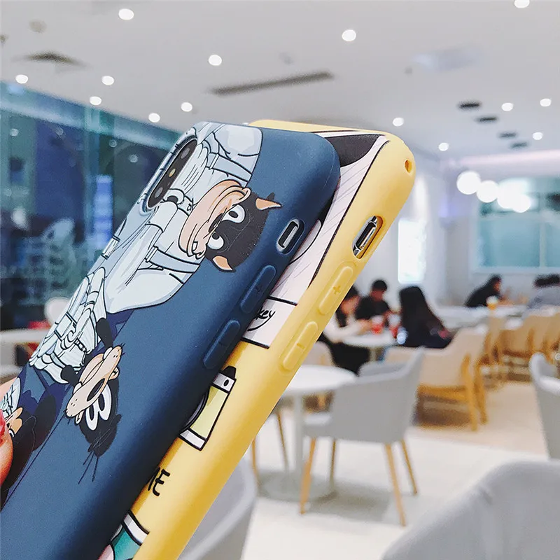 Mouplayca для iphone 6 6s 7 8 plus X Xs Max XR чехлы телефонов милый мультяшный Гуфи собака рельеф