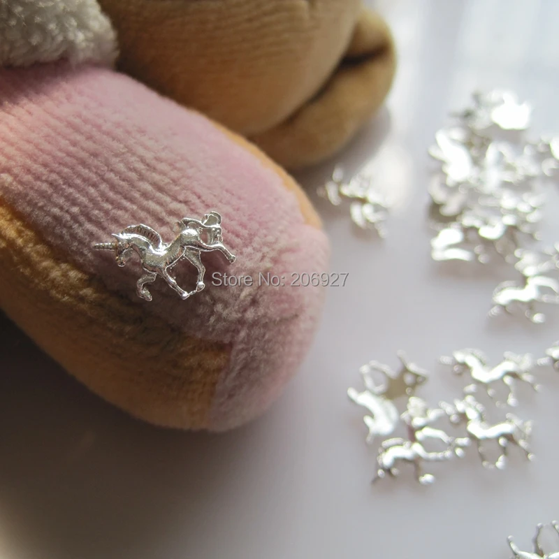 10 шт. металлические подвески в виде единорога|charms nail art|nail artcharms |