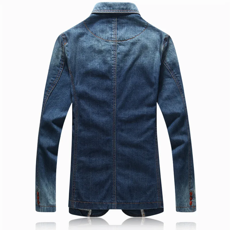 Осенняя мужская куртка Новое поступление весна 2017 модный Джинсовый блейзер для