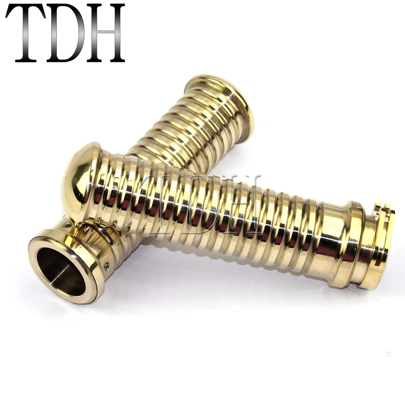 Motorcycle Aluminum 1&quot 25mm Brass Hand Grips Bar Motorbike Handle Grip for Harely Honda Yamaha Cafe Racer Choppers Cruiser | Автомобили
