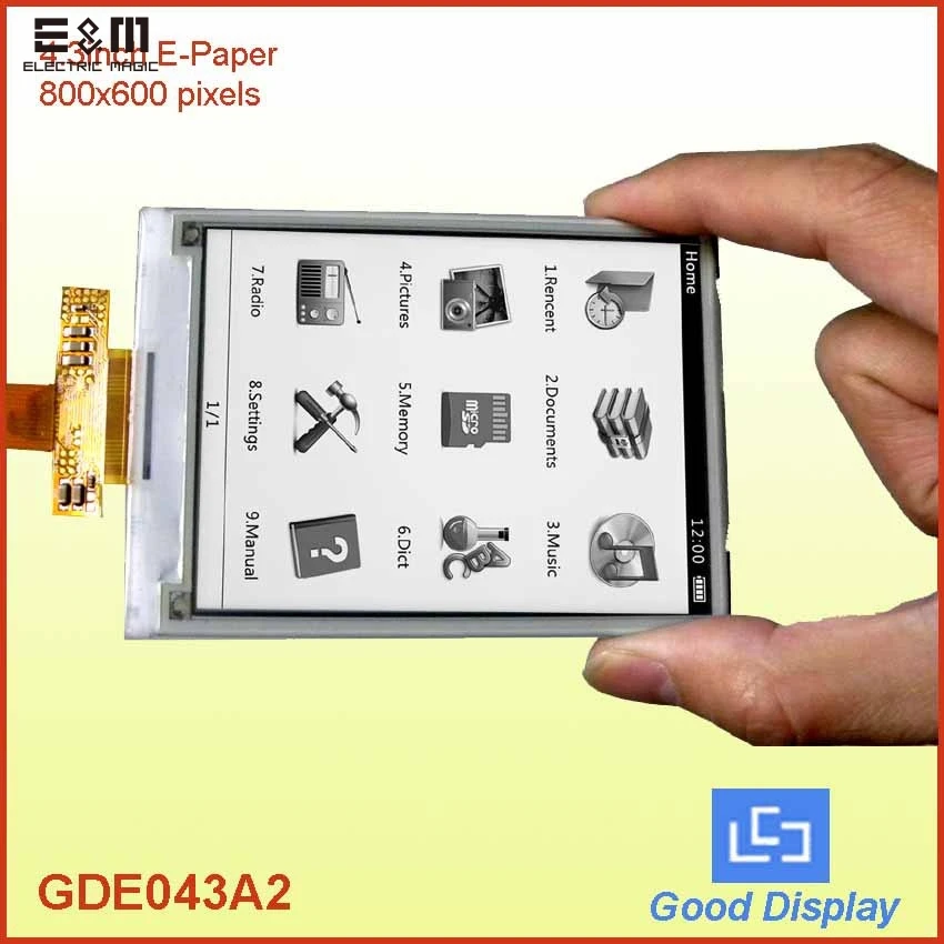 E & M 4 3 дюйма ink Paper 800*600 26pin FPC 0 мм LCM экран GDE043A2 AXT626124 ink|lcm screen|lcm fpc4.3 inch screen |