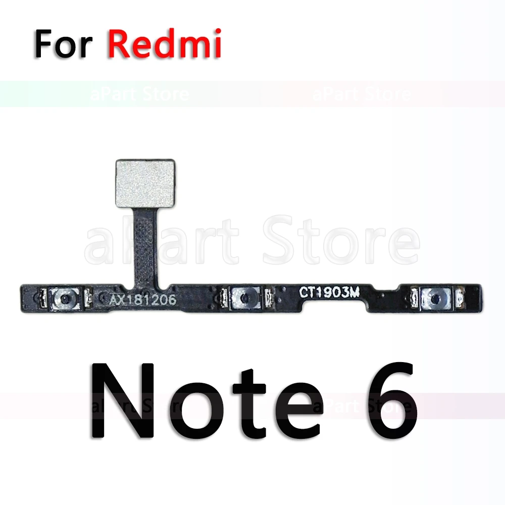 Гибкий кабель питания для Xiaomi Redmi Note 3 4x5 5A 6 6A Plus Pro power Flex Запчасти для телефонов