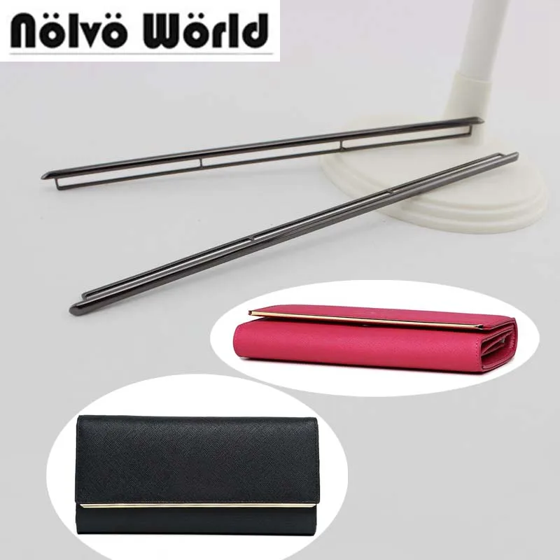 

5pcs 18.5cm Light Gold/Silver/Gun metal edge clasp for sewing women Long purse men wallets flap frame