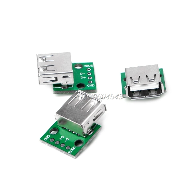 10 шт./компл. USB 2 0 гнездо для DIP 4P разъем адаптера 54 мм сварная плата R06 оптовая