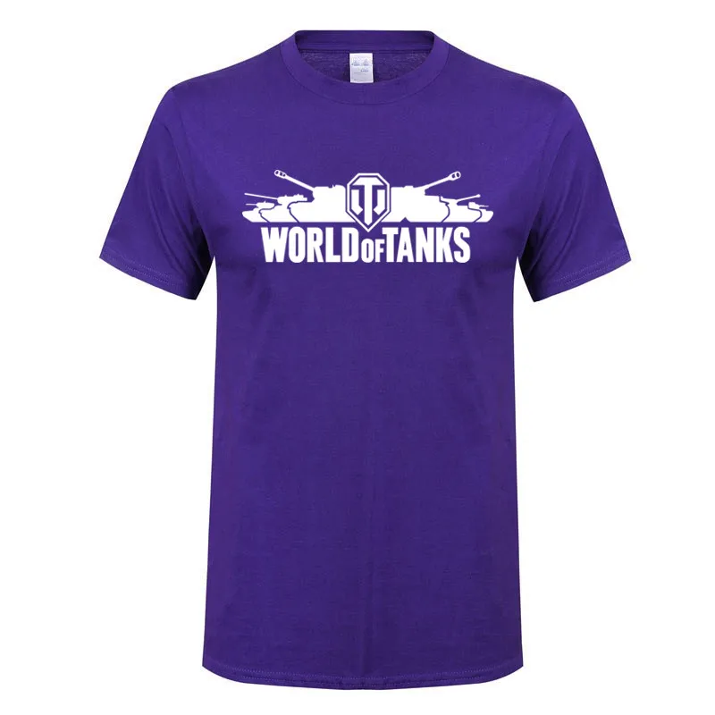 Purple Новинка, Мужская футболка World of Tanks, модная брендовая Мужская/Женская Повседневная футболка с коротким рукавом, хлопок, Харадзюку, хип-хоп, уличная одежда, футболки - Цвет: Purple