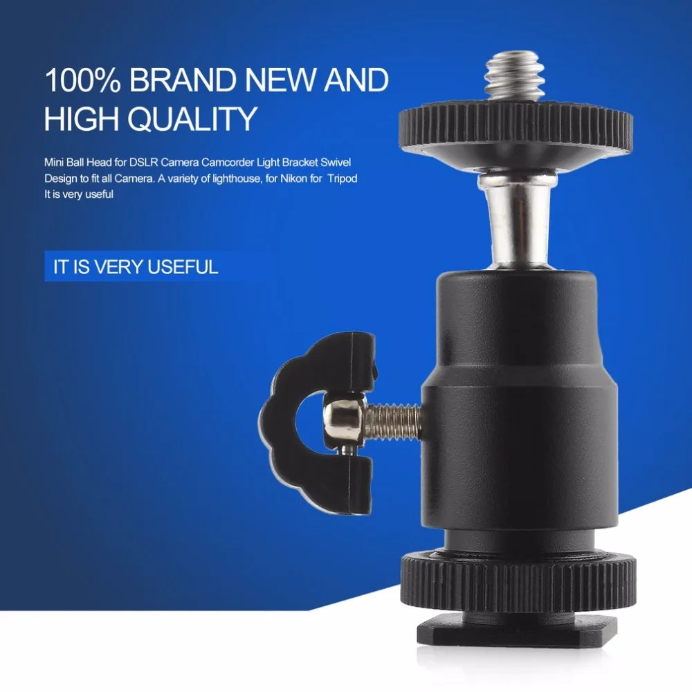 1pc Mini ball head for camera tripod ballhead For SB800 SB900 580EX II vidicon Flash Newest | Электроника