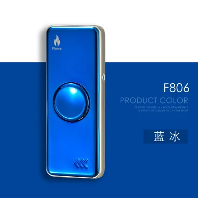 Ice Blue Гироскоп Игрушка Fingertip зажигалка с гироскопом usb зарядка Ветрозащитный турбо зажигалки ручной Спиннер Зажигалка перезаряжаемая электронная плазменная - Цвет: Ice Blue