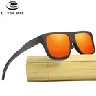 Шикарные деревянные поляризованные солнцезащитные очки CIVI для женщин и мужчин, брендовые дизайнерские бамбуковые очки, HD очки для вождения, женские очки UV400 KD029