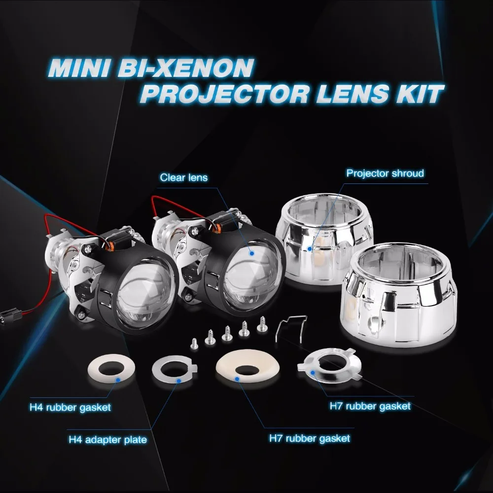 Автомобильный стиль, мини 2,5 дюйма, WST HID Bi xenon, фары для проектора, линзы для модификации, сделай сам, H7, H4, фары, линзы, использование ламп H1