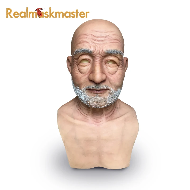 Realmaskmaster вечерние принадлежности силикон для взрослых маска лица пожилых людей