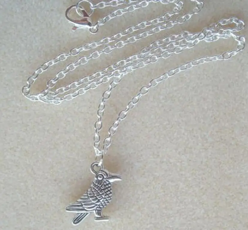 2 шт. Модные Винтажные готические вороны ворона птица амулет кулон ожерелья Wiccan