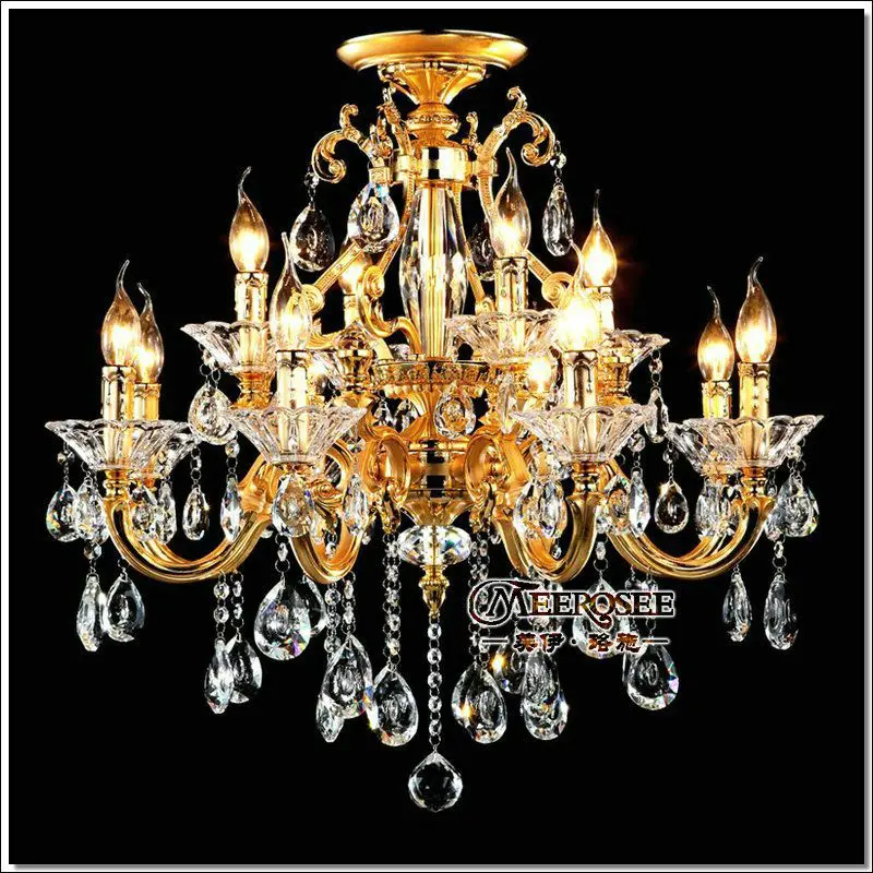 Фото Роскошная Золотая люстра осветительное приспособление Lustre Crystal hanging lamp Fitting luminaire Роскошная Золотая люстра осветительное приспособление Lustre Crystal hanging lamp Fitting luminaire
