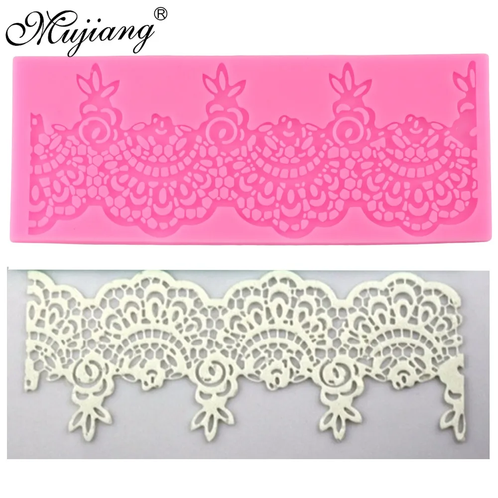 Flower Кружева Силиконовые Фондант Сахар Ремесло Свадебный Торт Украшения Плесень