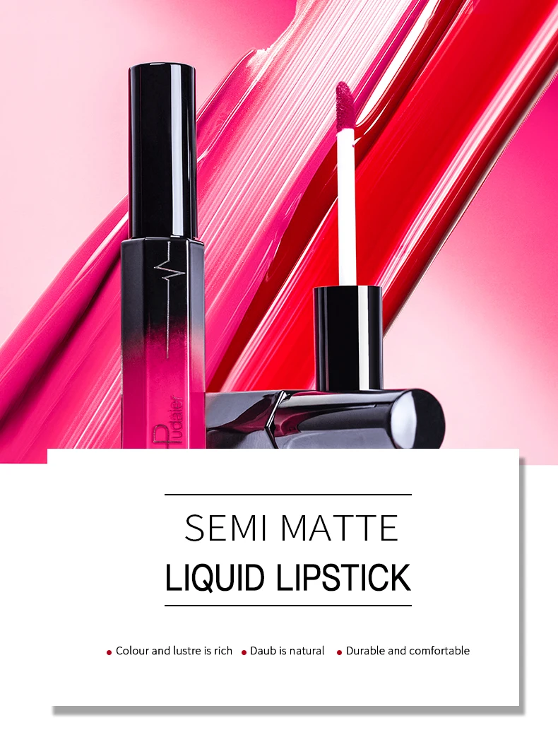 Pudaier Матовая жидкая помада rouge a levre Matte longue tenue maquillage Водонепроницаемый увлажняющий стойкий блеск для губ