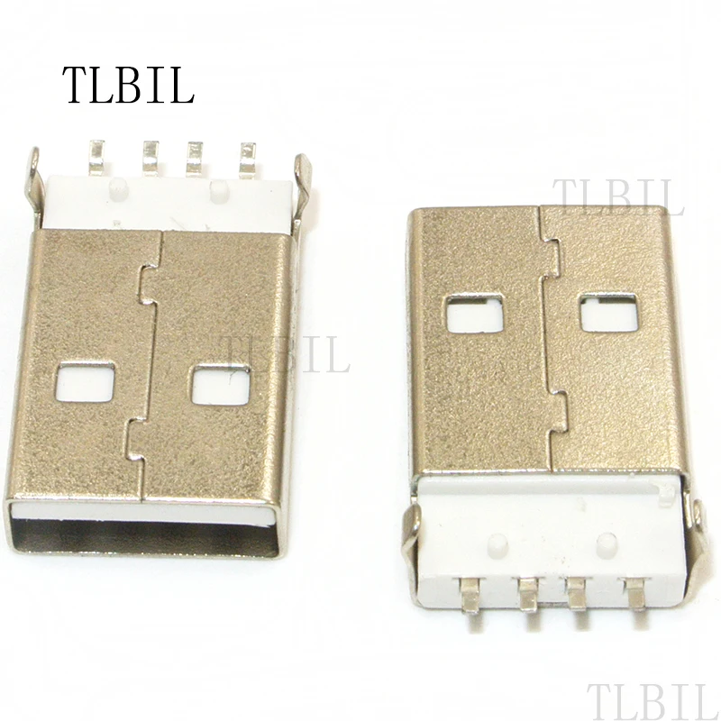 10 шт./лот USB 2,0 Мужской Тип USB разъем PCB разъем 180 градусов SMT SMD Мужской USB Разъемы