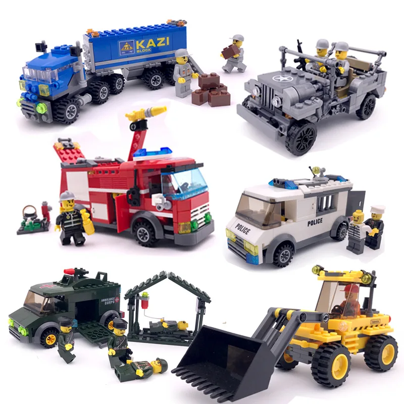 Городской пожарный транспорт самосвал экскаватор грузовик Legoings модель