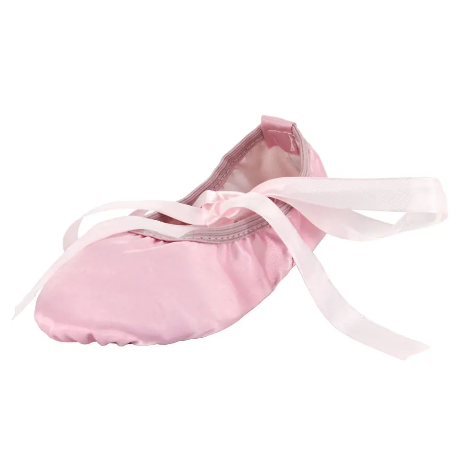 MSMAX B121 Dance Shoes Girls Ballet Latin Children Flat Sneakers Practice Dancing Silk Riband |