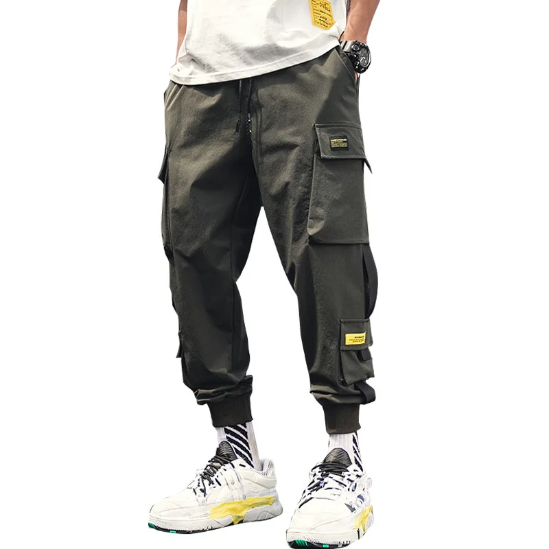 

Cargo Harem Joggers Track Pants Men Hip Hop Casual Baggy Sweatpants Streetwear 2019 Fashion Hipster Pants Trousers GM89