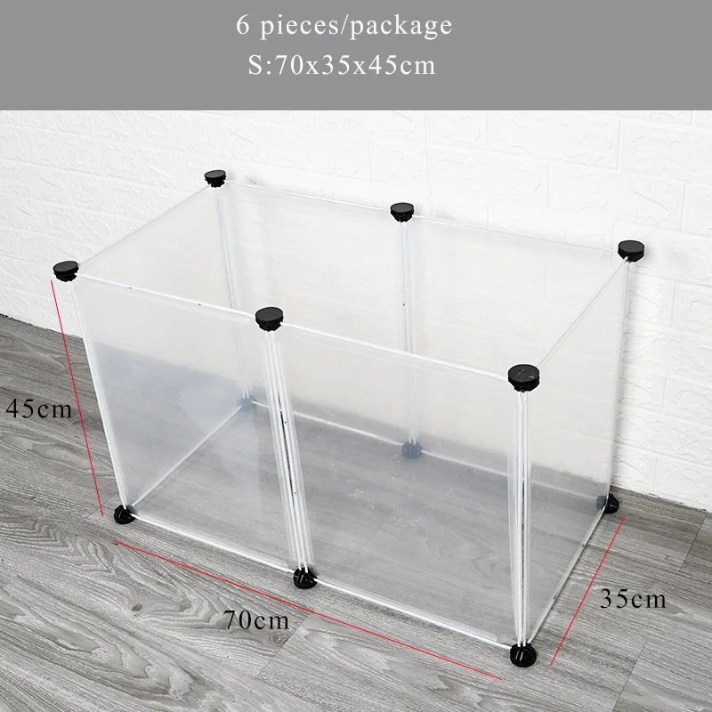 6 pcs--S Petshy кошка собака клетка дом DIY анти-прыжки изоляции открытый Крытый большой кошки котенок щенок кролик животное забор ящик питомник - Цвет: 6 pcs--S