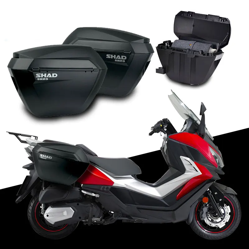 Боковые Коробки Для SYM CRUISYM 300 CRUISYM300 SHAD SH23 + боковая стойка набор для мотоцикла