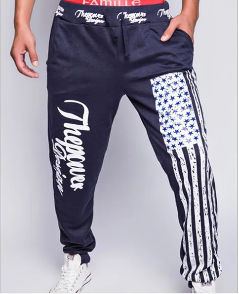 Шаровары новая мода 2016 повседневная одежда брюки с заниженной мотней мужские