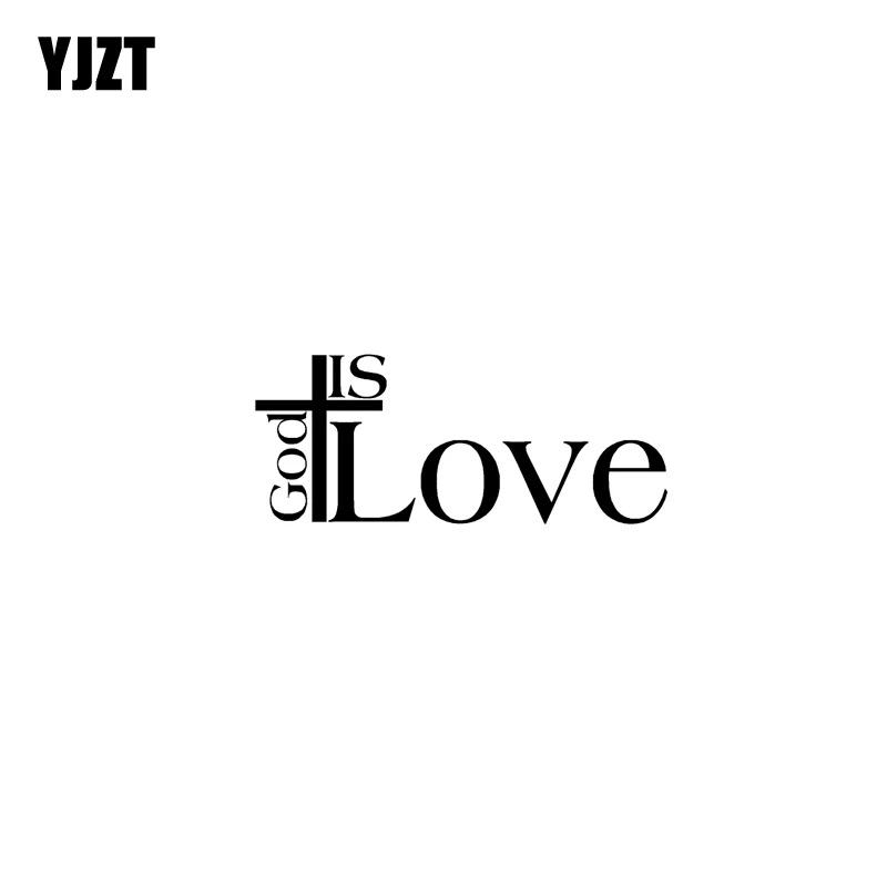 YJZT 12 7 см * 5 2 Бог с принтом в виде крестов и надписью LOVE Иисус Виниловая пленка для