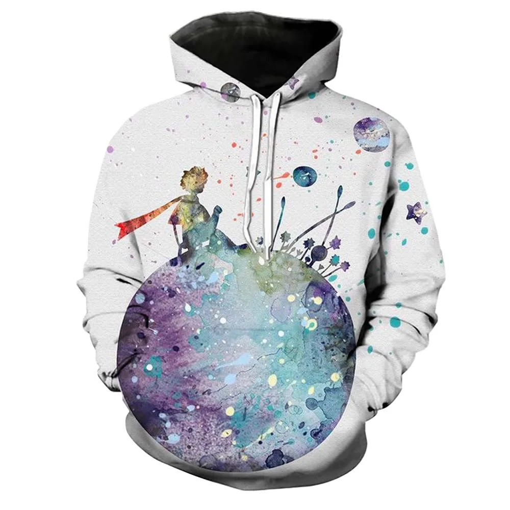 2019 New hot Anime 3D print hoodie white men/women Simple casual streetwear sweatshirt spring and autumn Pullover fashion tops | Мужская