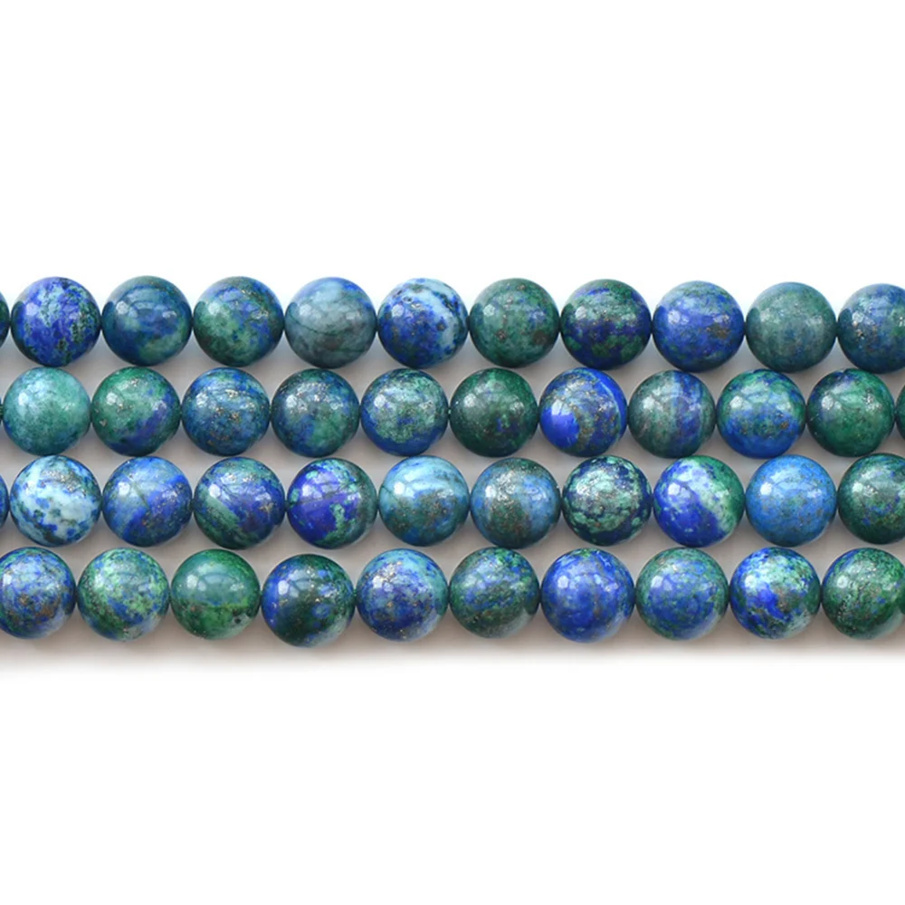 Натуральный камень Бусины Lampwork синий зеленый из Круглый Loose бусы 6-14 мм для