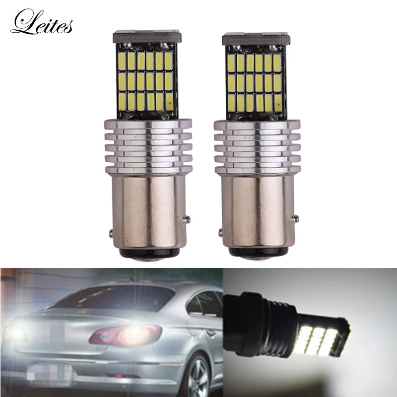 100 шт. 1156 BA15S P21W W16W T20 45SMD 4014 LED CANBUS без ошибок Автомобильная Хвостовая лампочка стоп