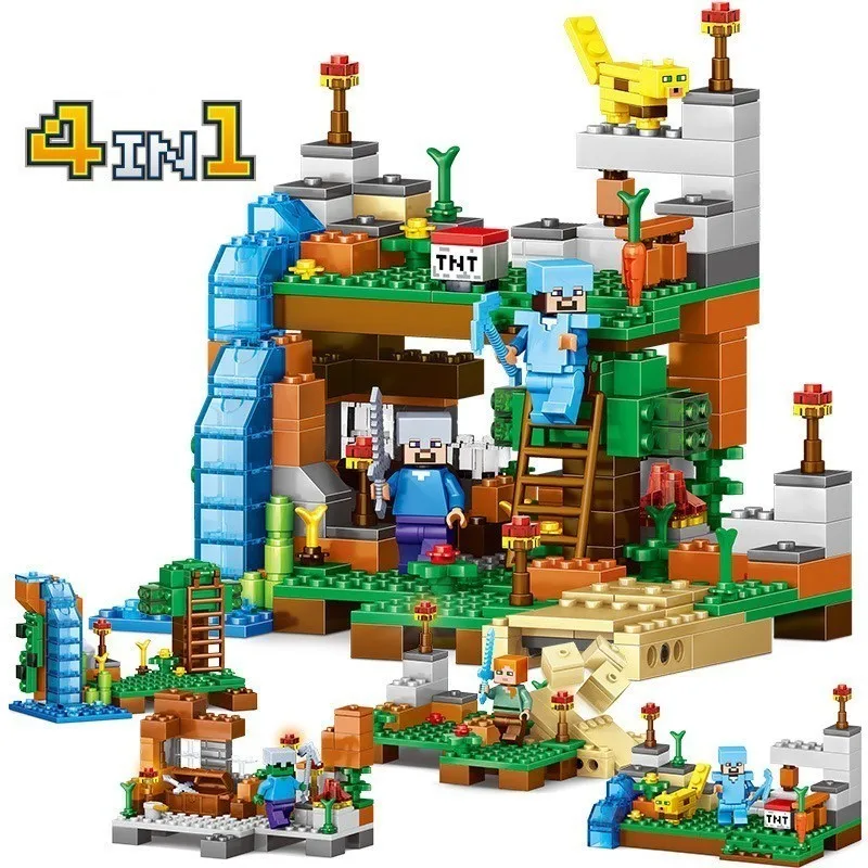 378 шт. 4 в 1 строительные блоки совместимые с Legoed город фигурки дракона набор
