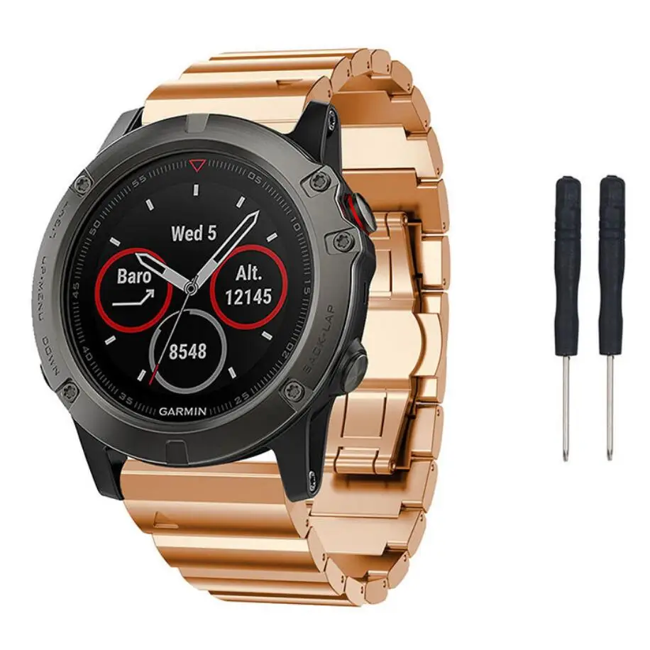 Бизнес 26 мм ширина нержавеющей стали ремешок для Garmin Fenix 5X/3/3HR наручный часов