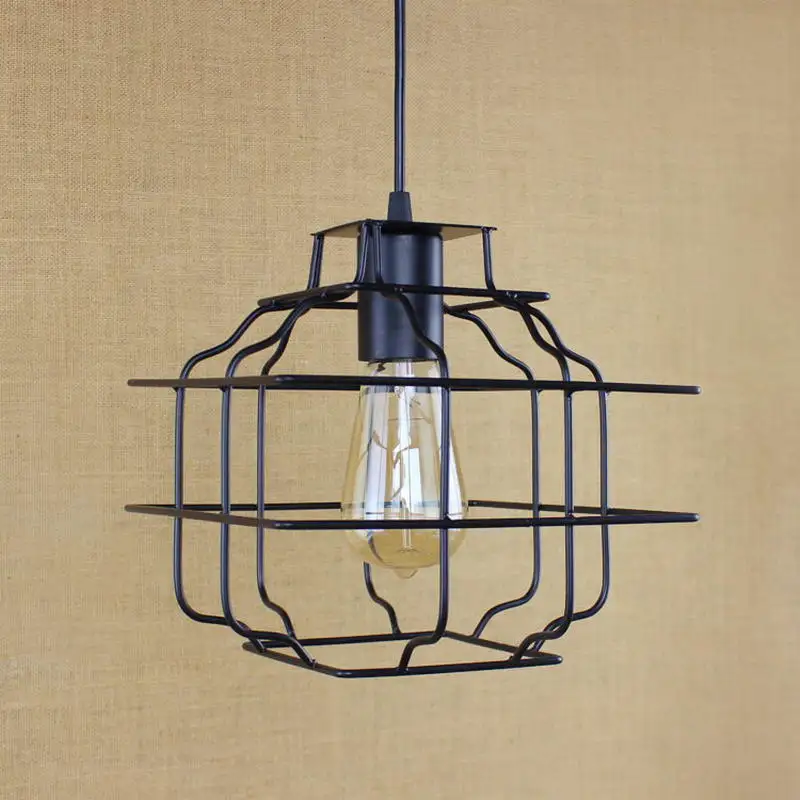 Ретро металлическая Проводная Подвесная лампа/Американская короткая лампа для