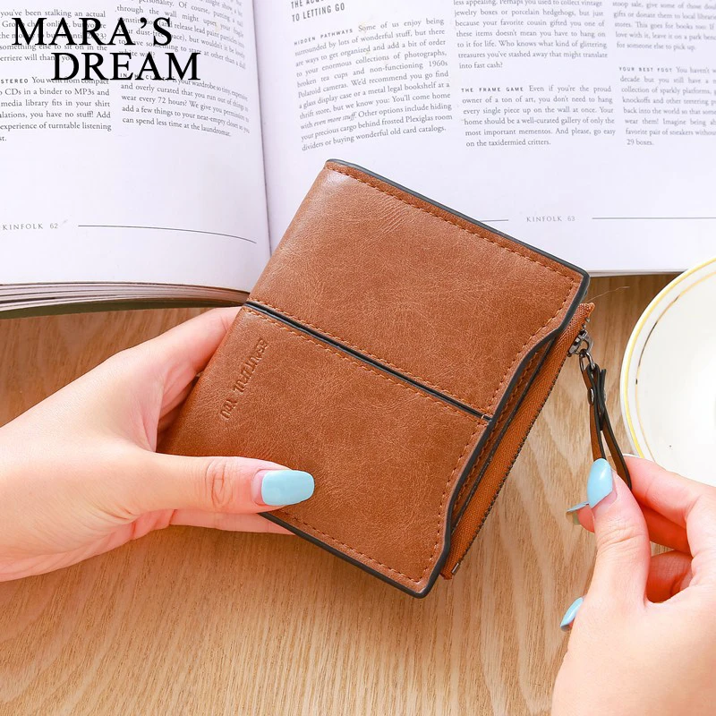 Кошелек Mara's Dream Женский тонкий бумажник на молнии винтажный клатч защелке