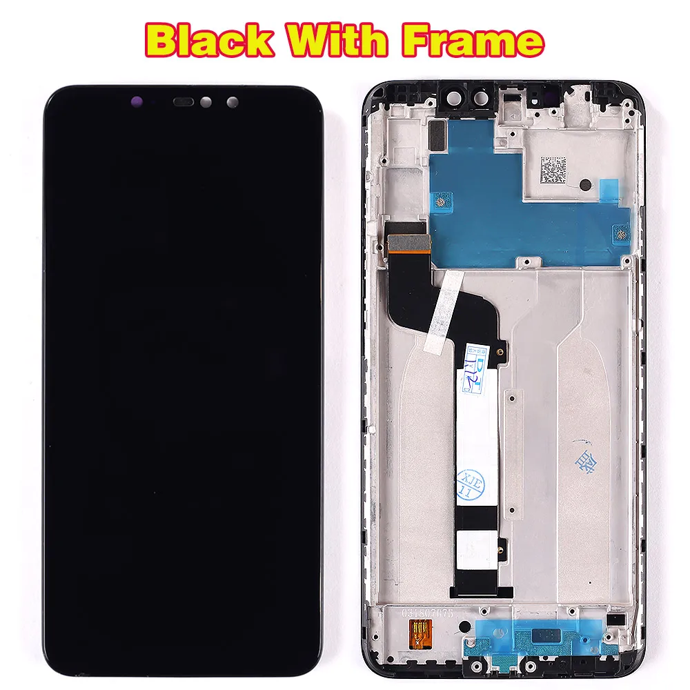 Black With Frame ЖК-дисплей для Xiaomi Redmi Note 6 Pro кодирующий преобразователь сенсорного экрана в сборе 6,26 дюйма для Xiaomi Redmi Note6 запасная часть ЖК-дисплея - Цвет: Black With Frame
