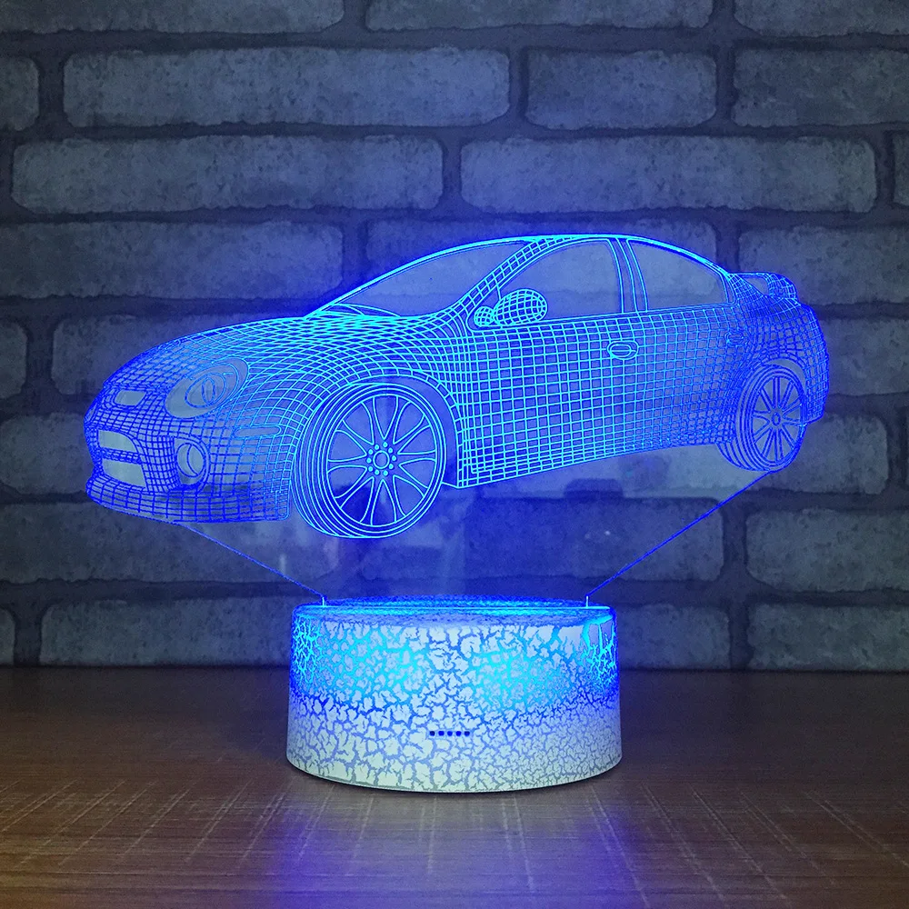 Оптовая продажа красочная акриловая 3d настольная лампа прикроватная
