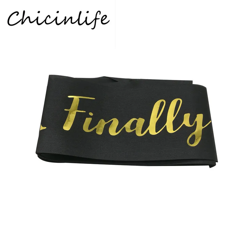 1 шт. черный атласный пояс Chicinlife наконец 21 на день рождения подарок украшение