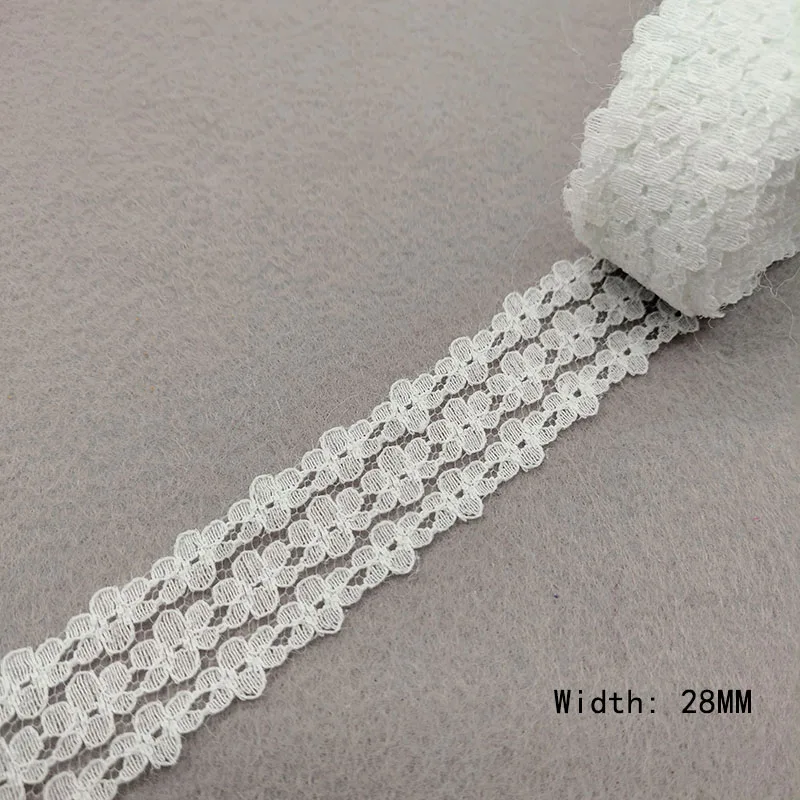 Оптовая продажа 10 ярдов/партия белая Цветочная отделка вышитые кружева сделай