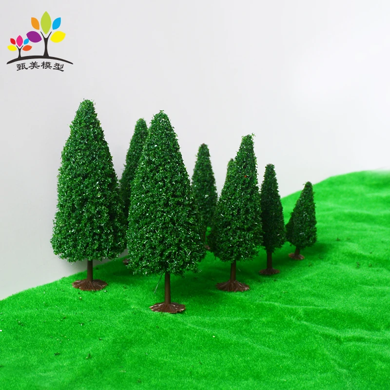 10 шт./лот модель ландшафта Снежная сосновая железная дорога макет пейзаж диорама