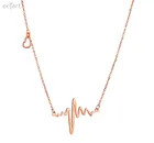 Ожерелье из нержавеющей стали 316L с подвеской в виде сердечного ритма