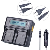 durapro lcd dual fast charger for sony np f960 np f970 np f960 f970 rechargeable battery and hvr hd1000 hvr hd1000e hvr v1j
