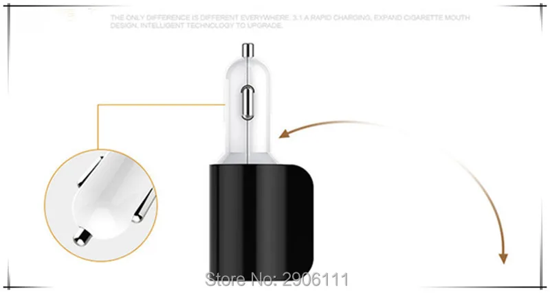Автомобильное автомобильное зарядное устройство с двумя usb портами