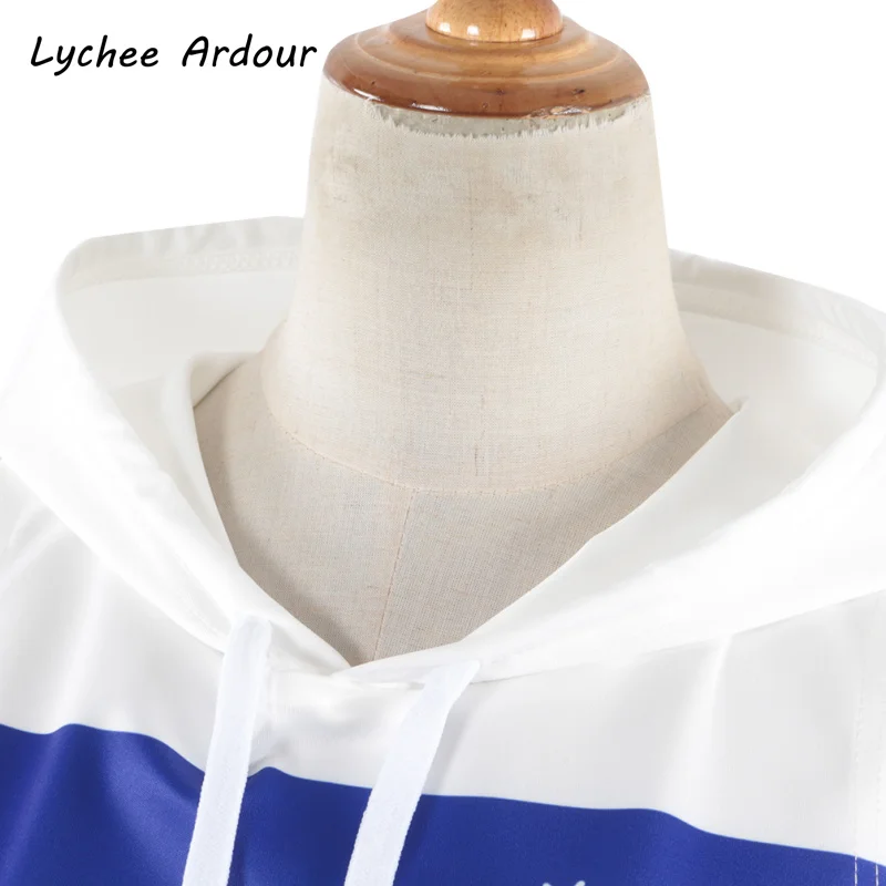 Lychee Ardour Gymnastics Print Hooded Tank Top Spring Summer Casual Streetwear Fashion Sleeveless Short Hem Tops | Женская одежда