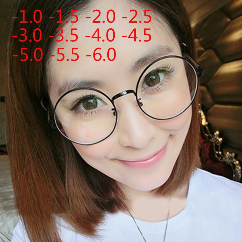 

Diopter SPH 0 -0.5 -1 -1.5 -2 -2.5 -3 -3.5 -4 -4.5 -5 -5.5 -6.0 Round Frame Green Coated Myopia Glasses