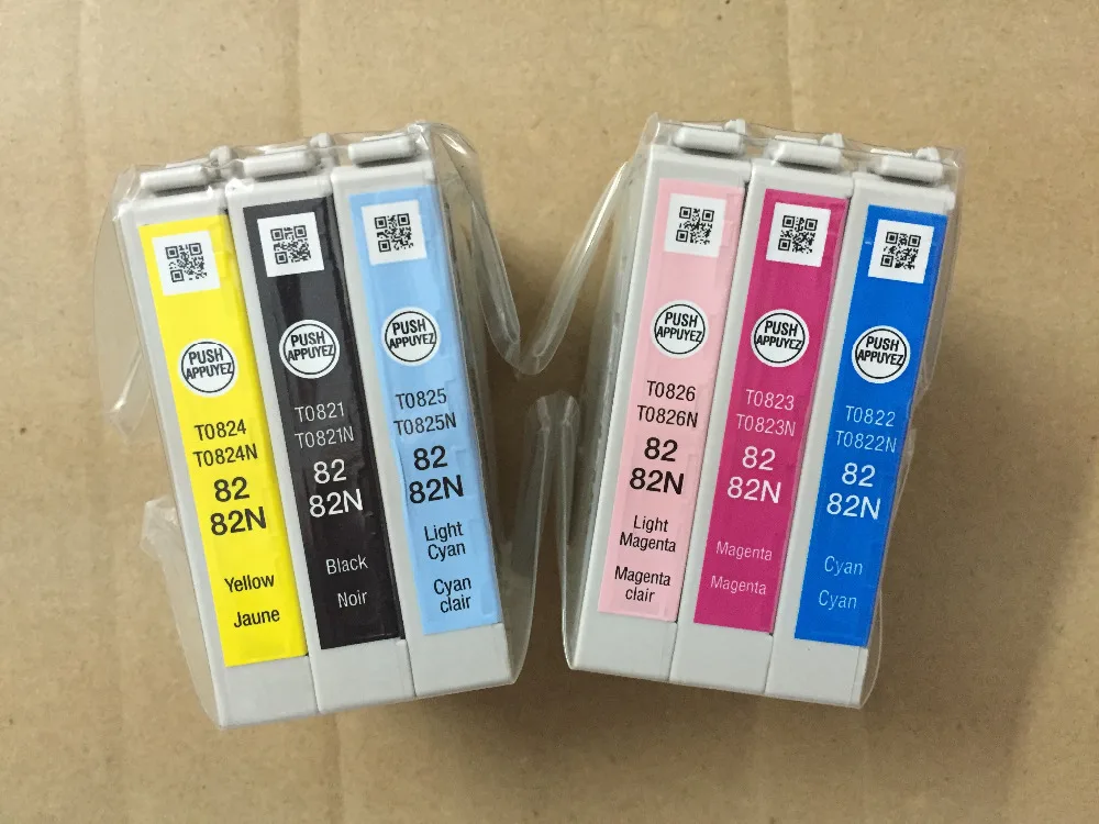 Оригинальные чернильные картриджи 82N для картриджа Epson R270/R290/R295/R390 картридж